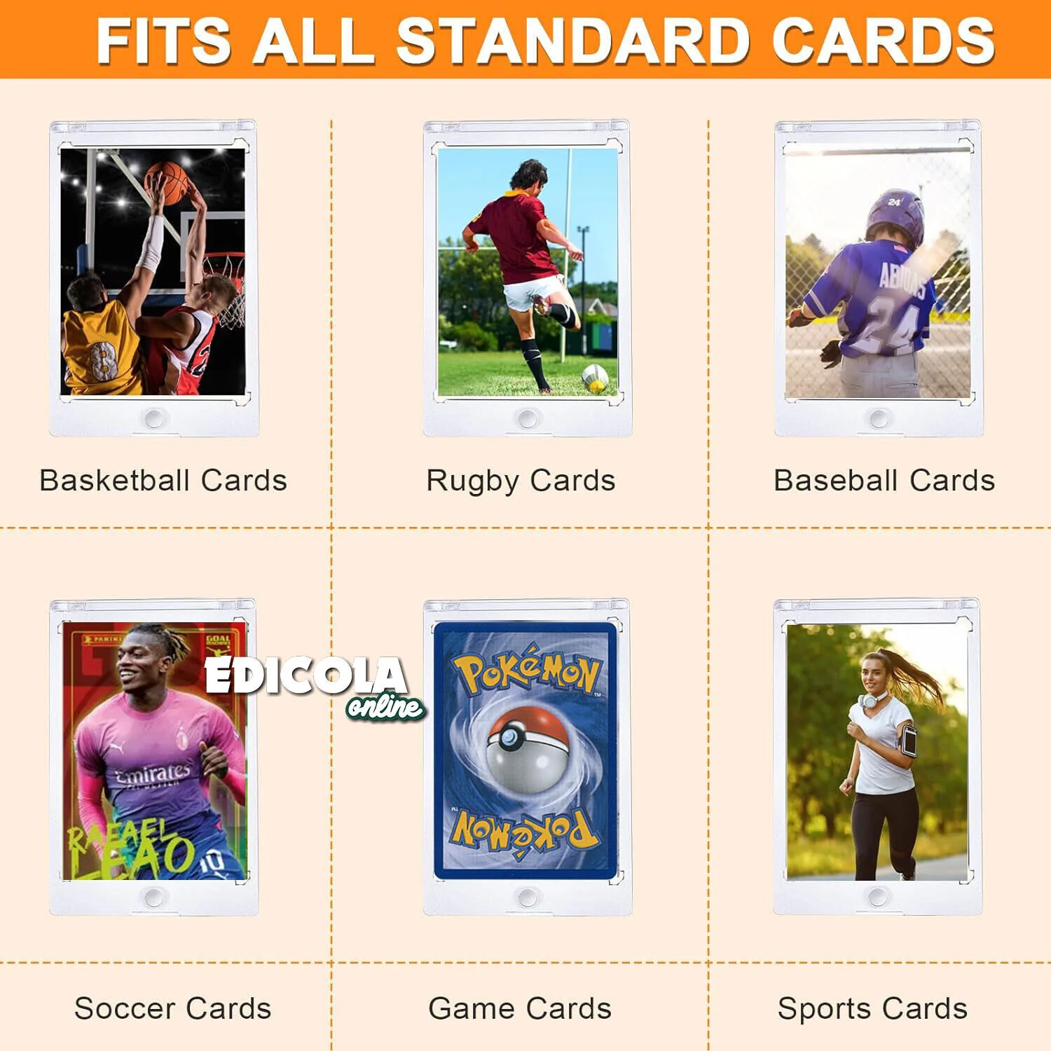 Custodia Trasparente Magnetica Protettiva UV per Carte da Collezione Card Cornice 35PT - Image 13