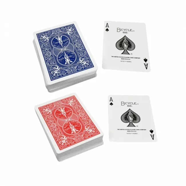 2x Mazzo di Carte BICYCLE dorso Blu Rosso da gioco Francesi POKER Professionali - Image 3