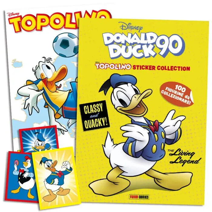 Set Completo 5/5 Album e Bustine di Figurine PAPERINO 90 Anni Donal Duck + Fumetti Topolino - Image 3