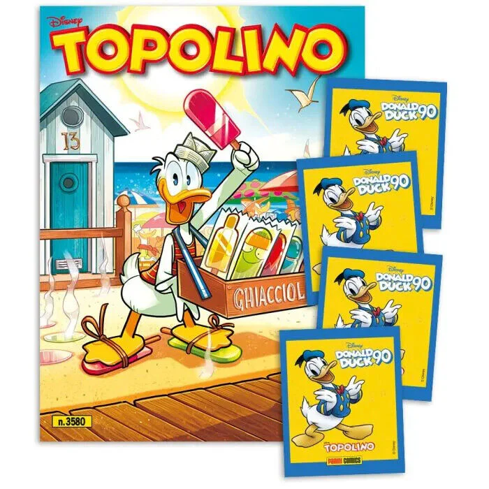 Set Completo 5/5 Album e Bustine di Figurine PAPERINO 90 Anni Donal Duck + Fumetti Topolino - Image 7