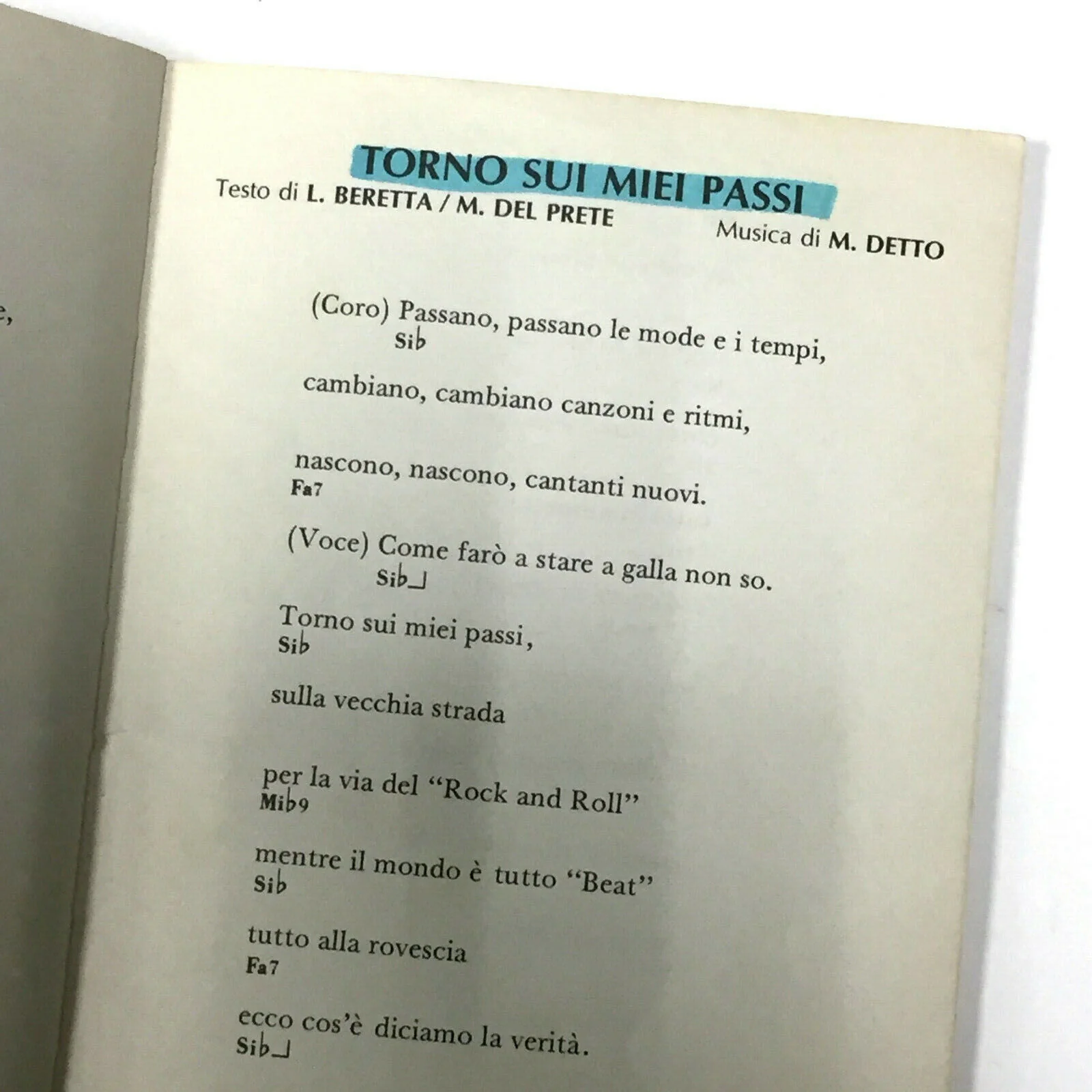 Adriano CELENTANO vol.1 - Libretto di Musica e Testi con Accordi per chitarra ed - Image 3