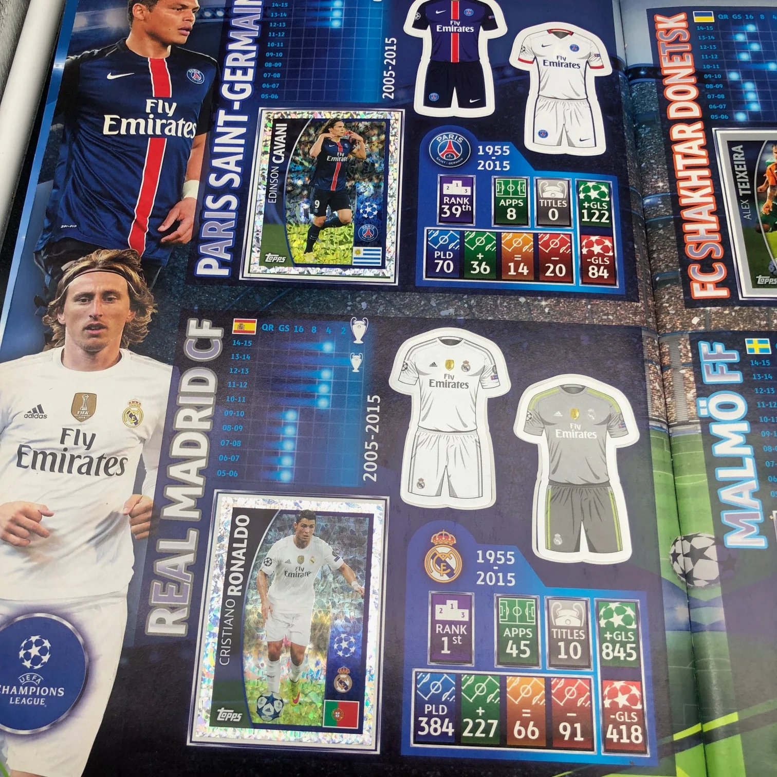 Album Completo di Figurine Calciatori CHAMPIONS LEAGUE 2015-16 Topps Uefa 2016 - Image 3