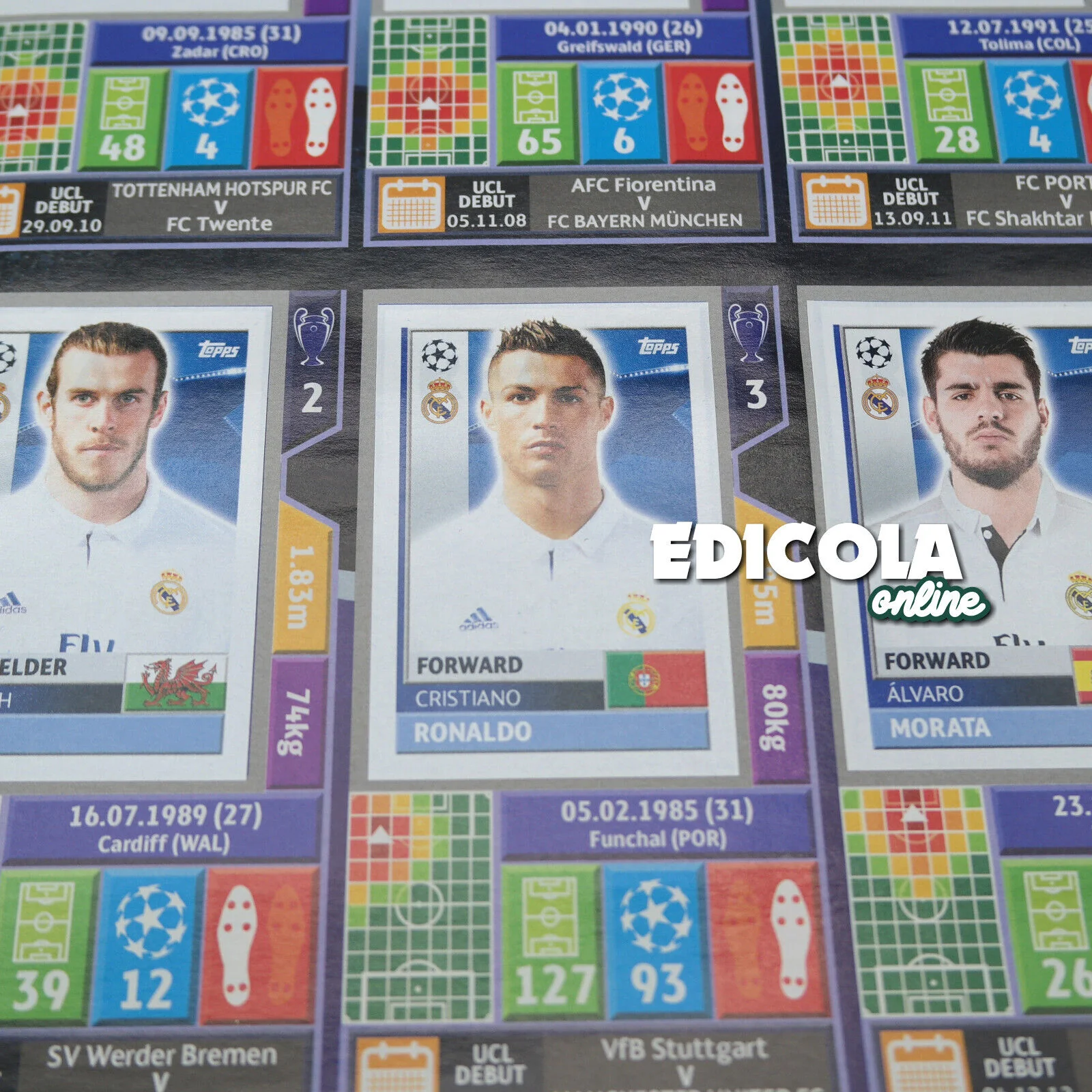 Album Completo di Figurine Calciatori CHAMPIONS LEAGUE 2016-17 Topps Uefa 2017 - Image 3