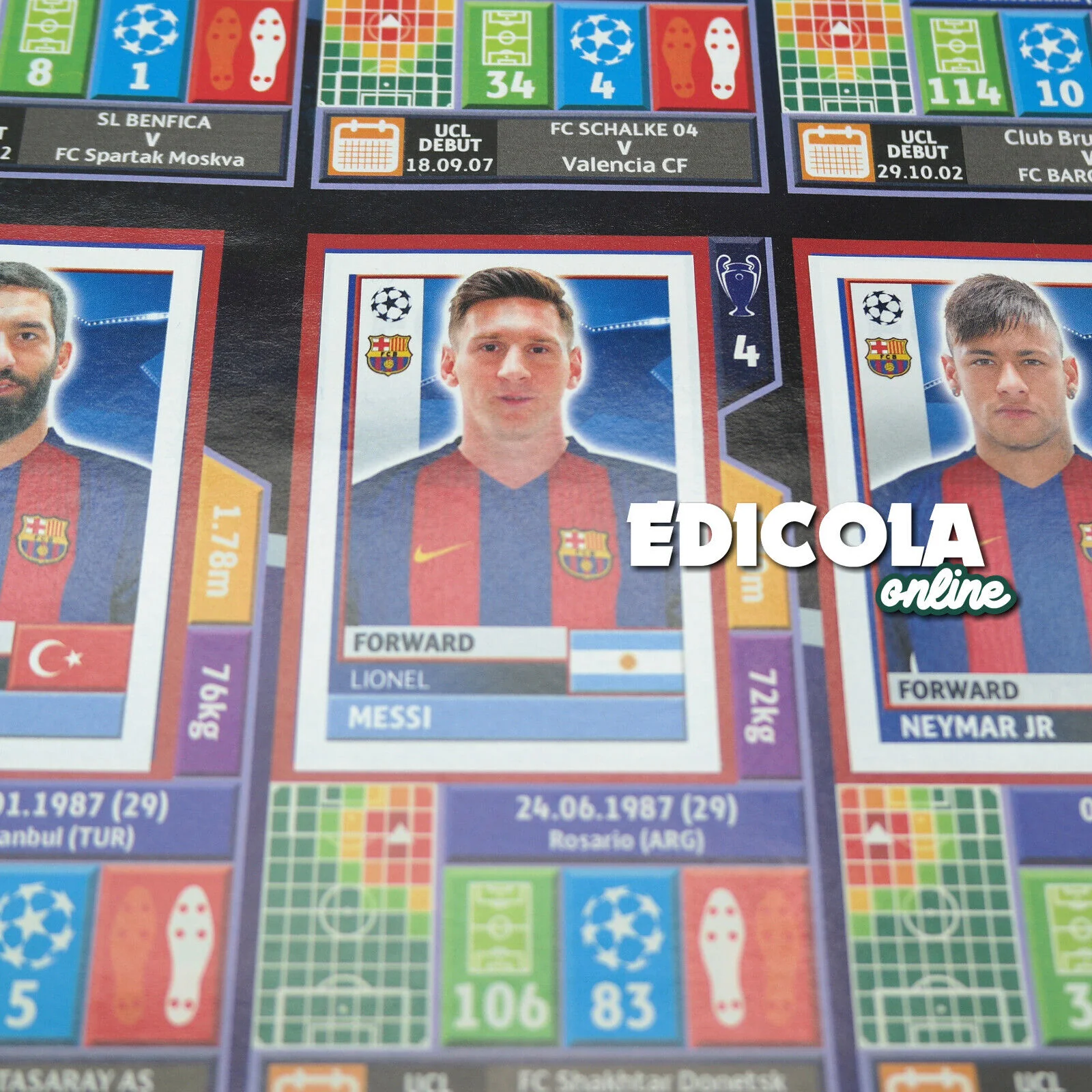 Album Completo di Figurine Calciatori CHAMPIONS LEAGUE 2016-17 Topps Uefa 2017 - Image 4