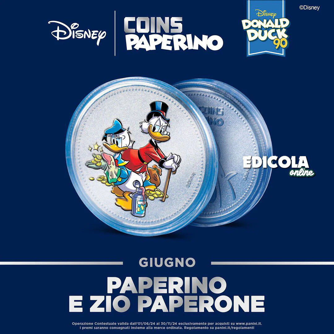 Collezione Speciale Monete Argentate COINS DISNEY di Paperino 90 anni Donald Duck - Image 3