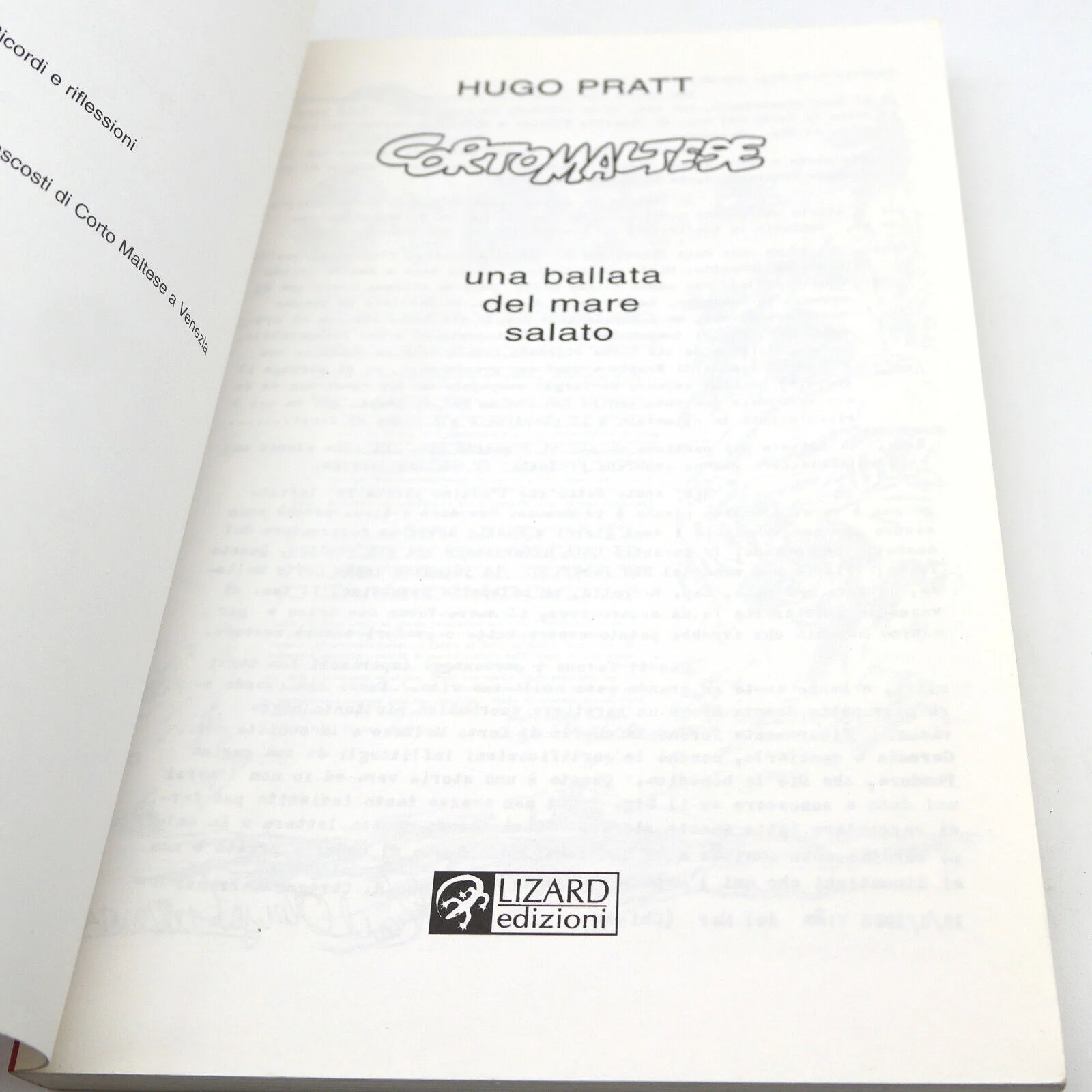 Libro Fumetti CORTO MALTESE di HUGO PRATT Tascabili Lizard Originale (Usati) - Image 10