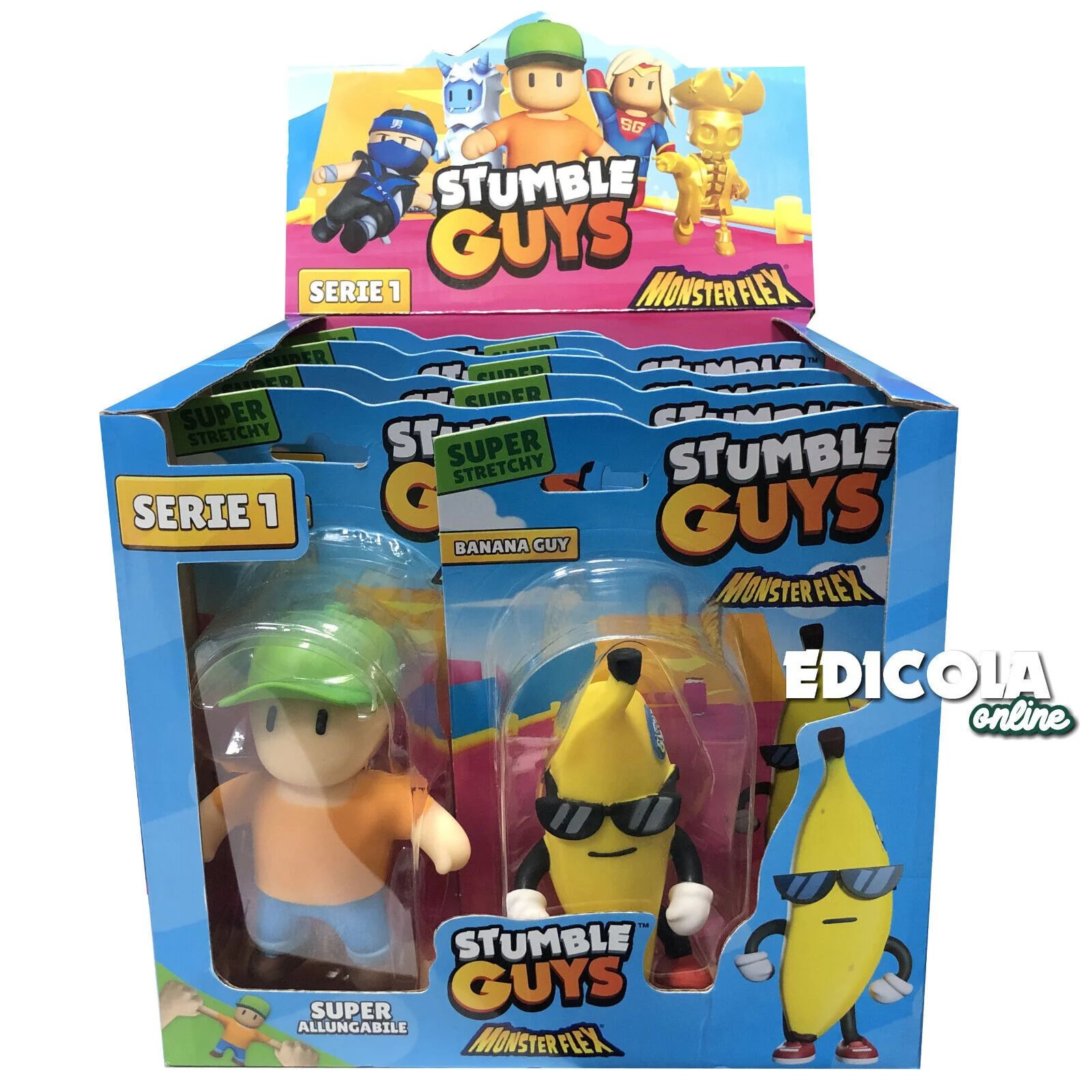 Personaggi STUMBLE GUYS Serie 1 2 Action Figure 3D Super Allungabili Monsterflex - Image 26