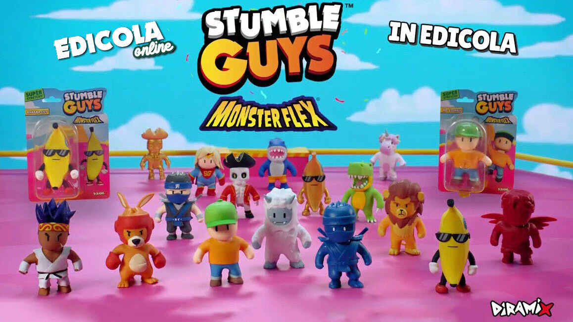 Personaggi STUMBLE GUYS Serie 1 2 Action Figure 3D Super Allungabili Monsterflex - Image 7