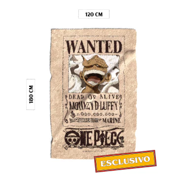 Coperta Plaid One Piece 180x120 cm - Wanted Luffy - Image 3