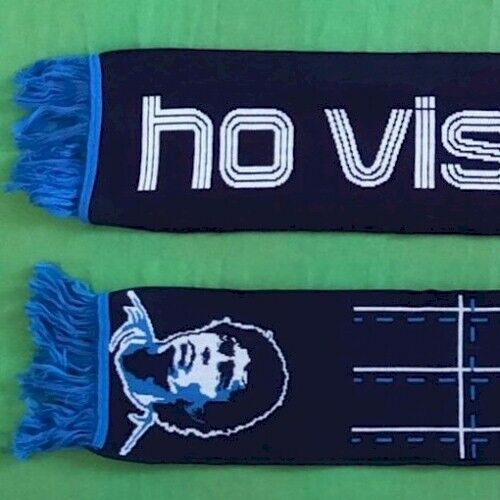 Sciarpa Ultras Napoli Vintage Calcio HO VISTO MARADONA Campione Diego Armando - Image 3