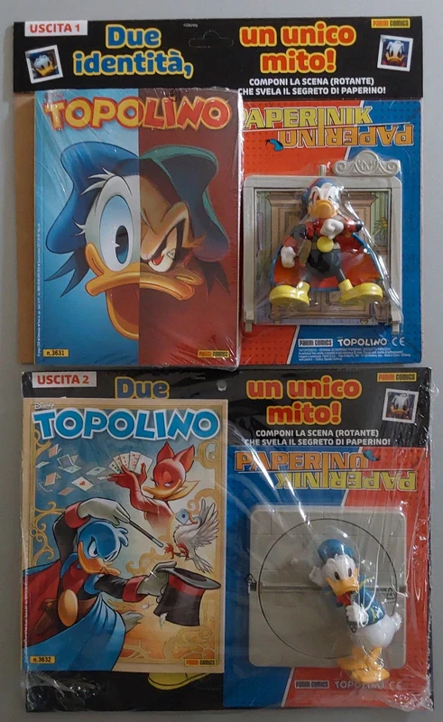 Set 2 Fumetti di Topolino: Diorama Paperino e Paperinik ( Statua Peperino / Paperinik ) Statuetta 3D - Image 3