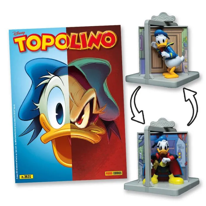 Set 2 Fumetti di Topolino: Diorama Paperino e Paperinik ( Statua Peperino / Paperinik ) Statuetta 3D - Image 6