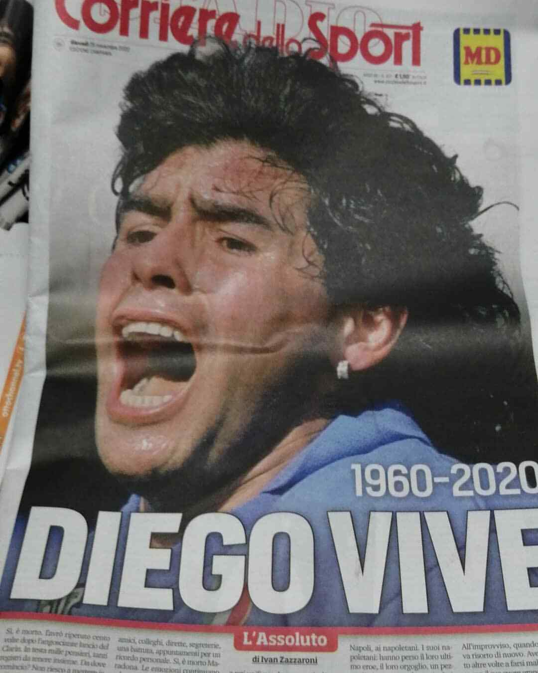 Set 2 Giornali (1x Gazzetta +1x Corriere dello Sport) del 26.11 Diego Armando MARADONA - Image 3