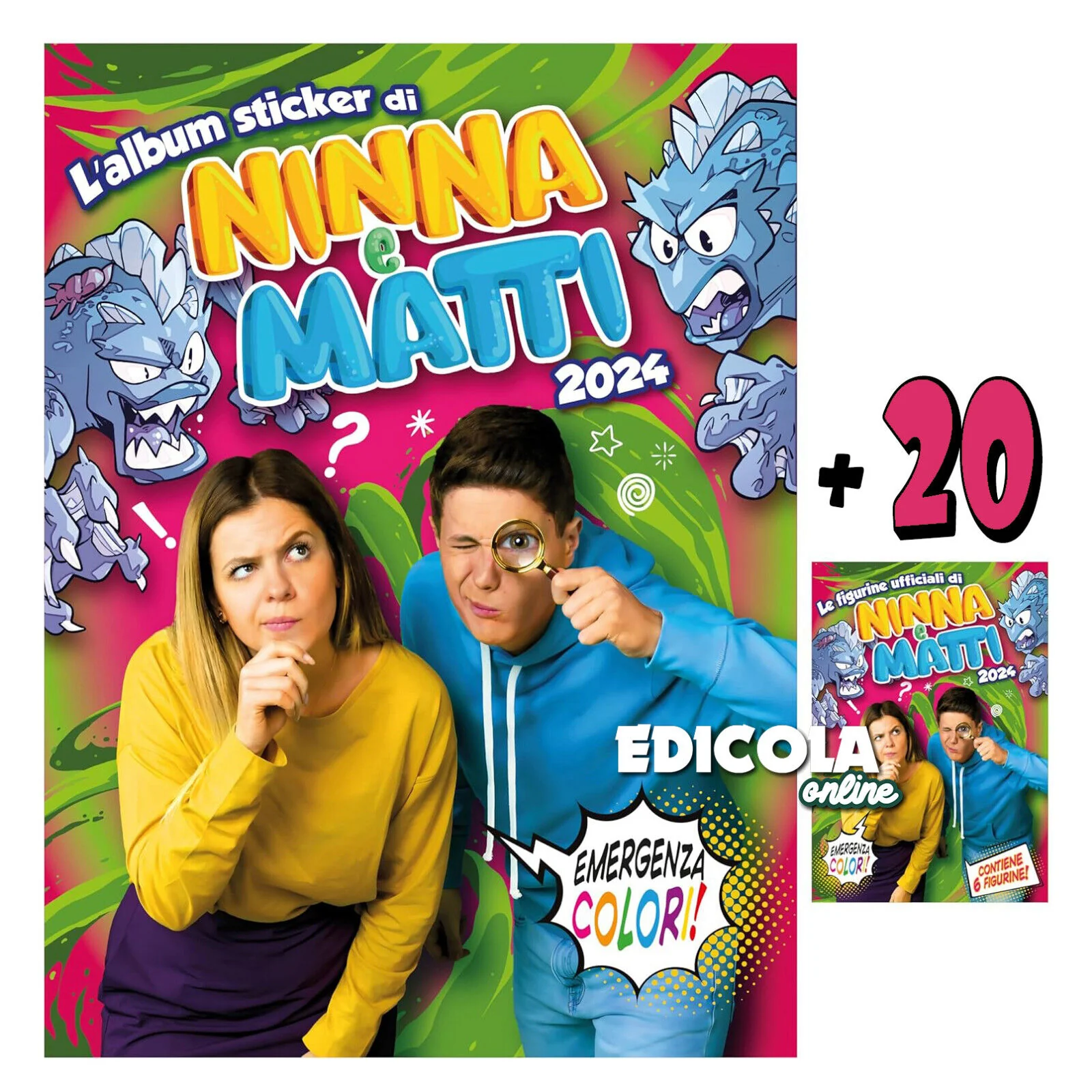Set Album e/o Bustine di Figurine NINNA e MATTI Emergenza Colori Sticker 2024 - Image 7