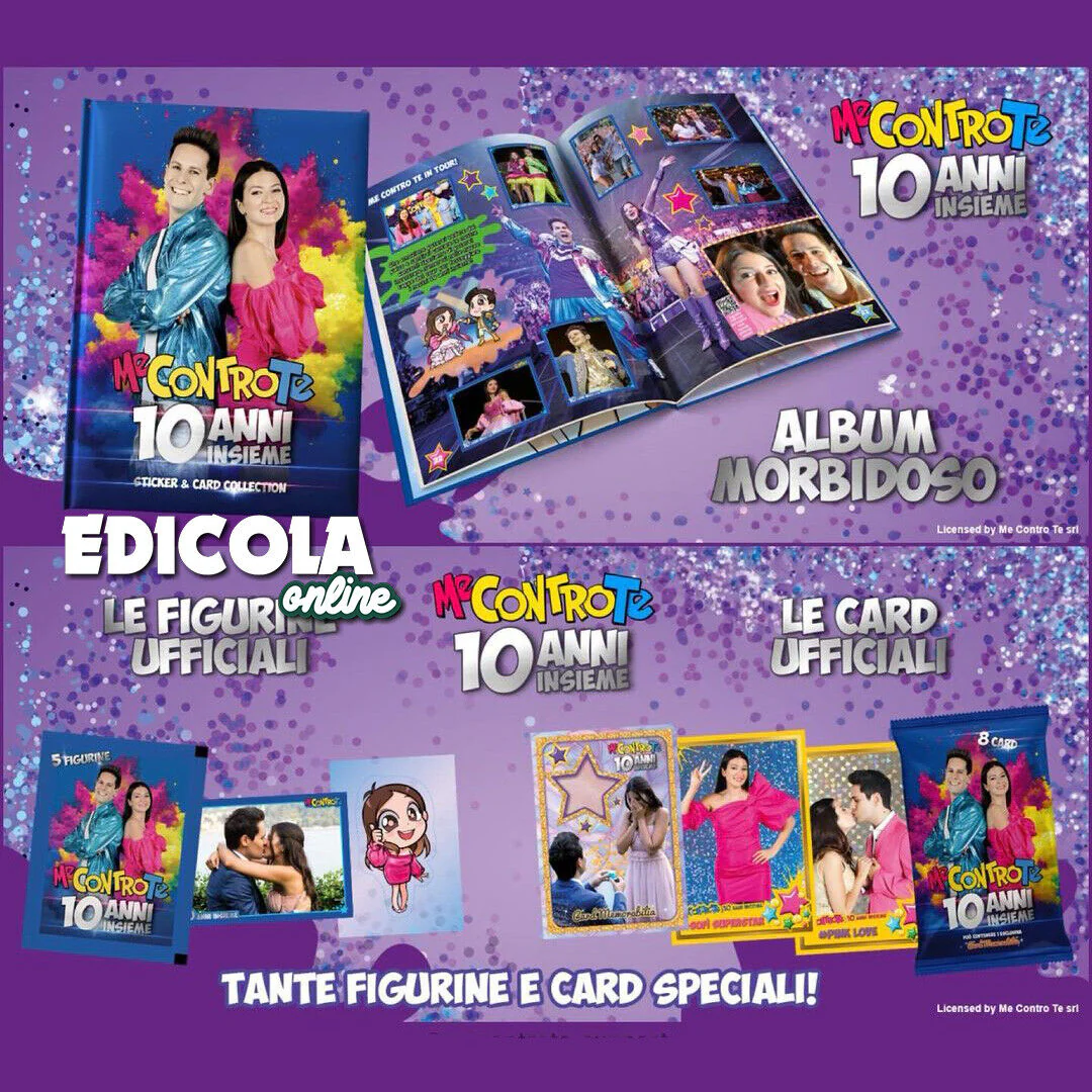 Set Album Me CONTRO Te 10 ANNI INSIEME 2024 LUI e SOFI Bustine di Figurine Card - Image 17