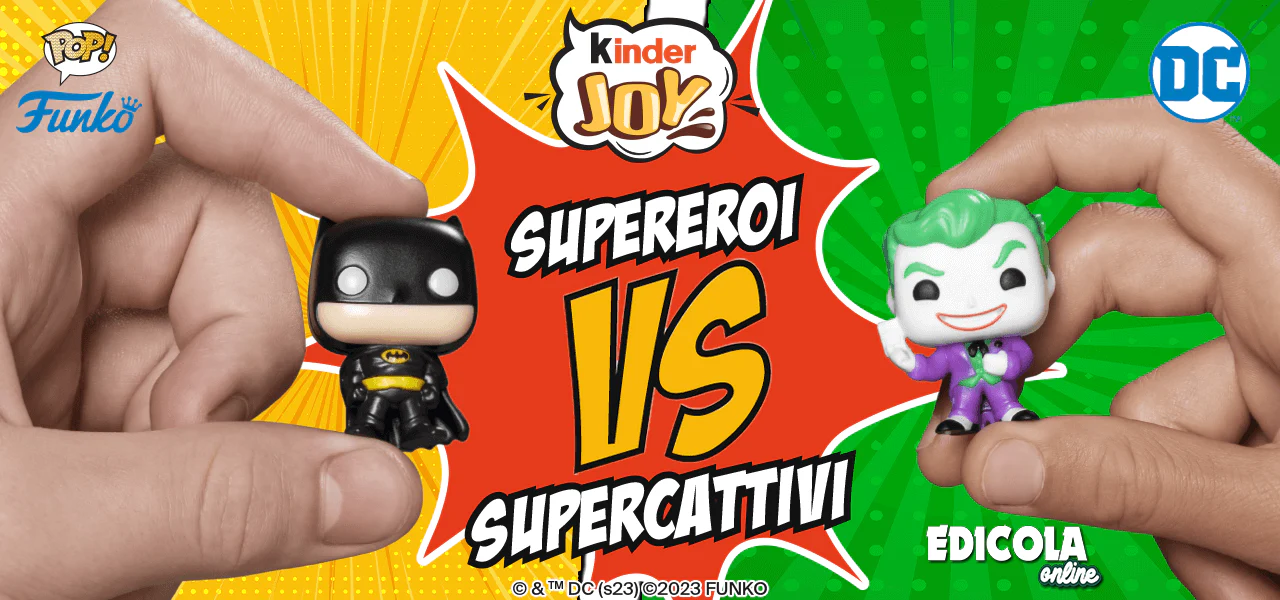 Sorpresa KINDER JOY Funko pop Supereroi le leggende DC Batman Serie Completa BPZ - Image 21