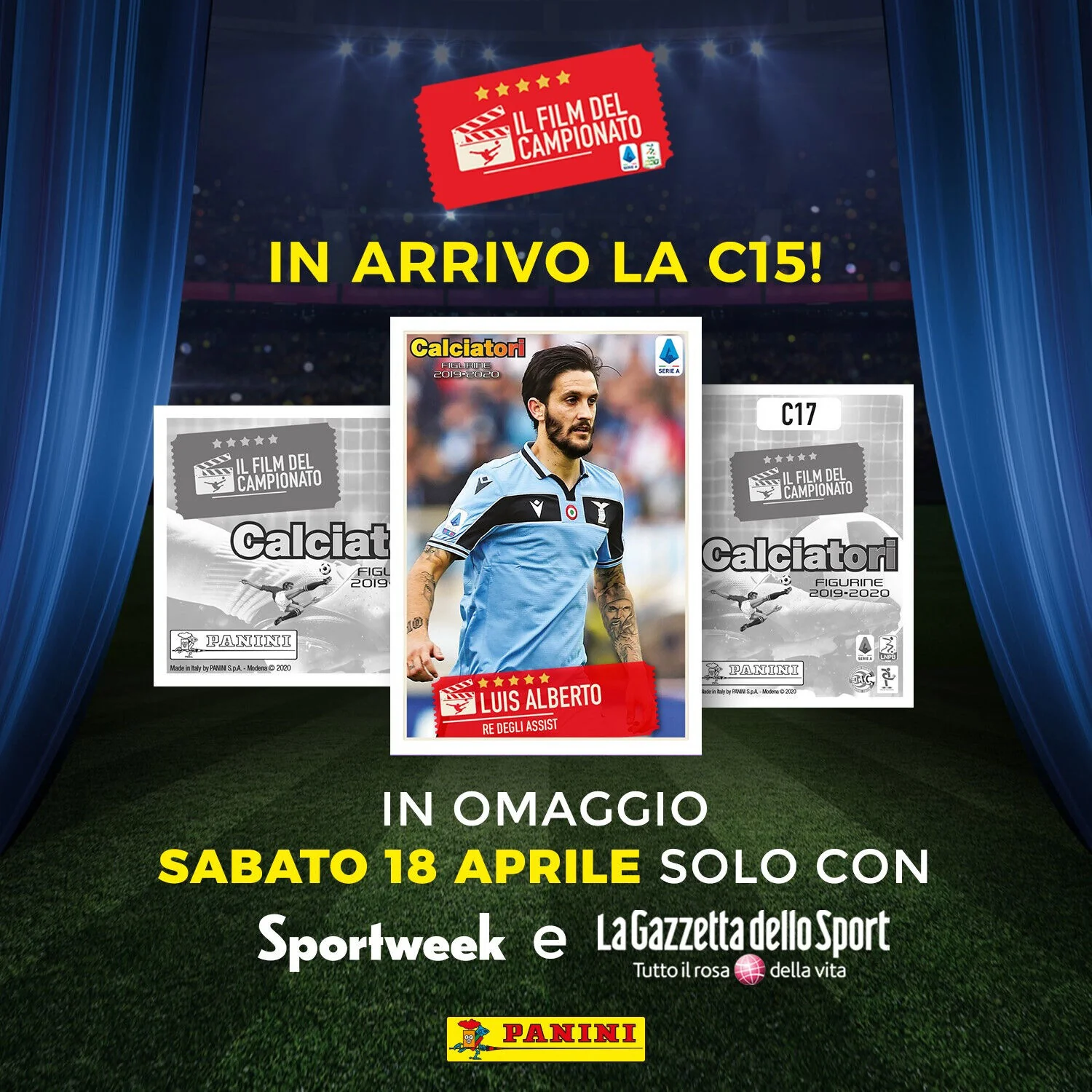 SPORTWEEK LA GAZZETTA DELLO SPORT Figurine Calciatori 2019-20 Panini C15 C16 C17 - Image 3