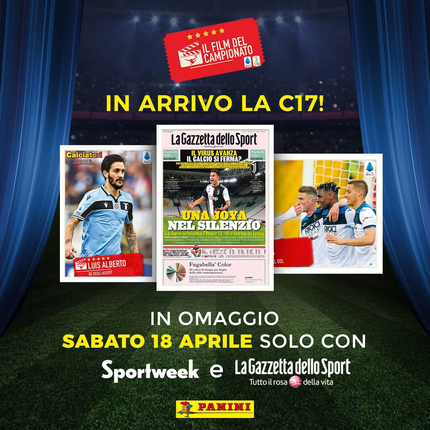 SPORTWEEK LA GAZZETTA DELLO SPORT Figurine Calciatori 2019-20 Panini C15 C16 C17 - Image 5